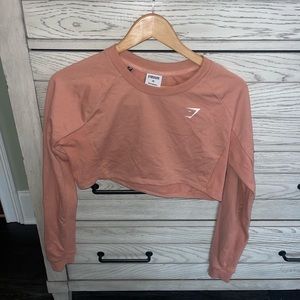 Gymshark training cropped pink sweater, size XS